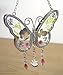 Sisters Butterfly Sun Catcher - Dried Flowers and Sister Charm - 4 1/4