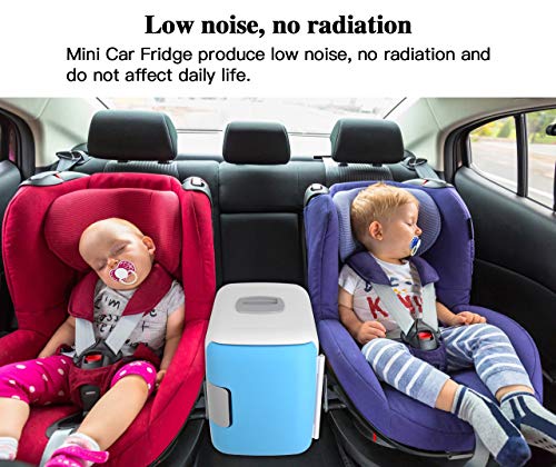 Mini Fridge, Car Fridge Portable Compact Refrigerator Electric Cooler & Warmer(4 Liter / 7 Can) For Car/Boat/Home/school/ Office - 220V AC & 12V DC Vehicle Plugs