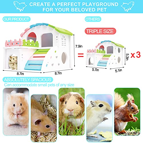 Syrian Hamster Toys Set, Improved Version 8.7 IN Large DIY Syrian