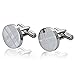 Jeneric Design's Men and Women’s Cufflinks for French Cuff Shirts Sleeve Silver Round Stainless Steel With Tartan Pattern For Men's Accessories for Groomsmen Gift Bags Wedding Business Anniversary
