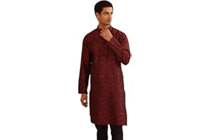 Sojanya (Since 1958 Men'S Jackquard Silk Only Long Kurta