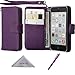 Wisdompro iPhone 5c Case, Premium PU Leather 2-in-1 Protective Flip Folio Wallet Case with Multiple Credit Card Holder/Slots and Wrist Lanyard for Apple iPhone 5c (Purple)