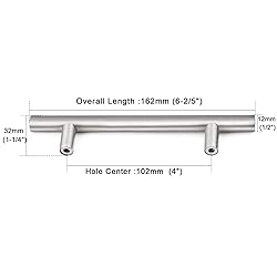 Probrico 30 Pack|4 Inch Satin Nickel Cabinet