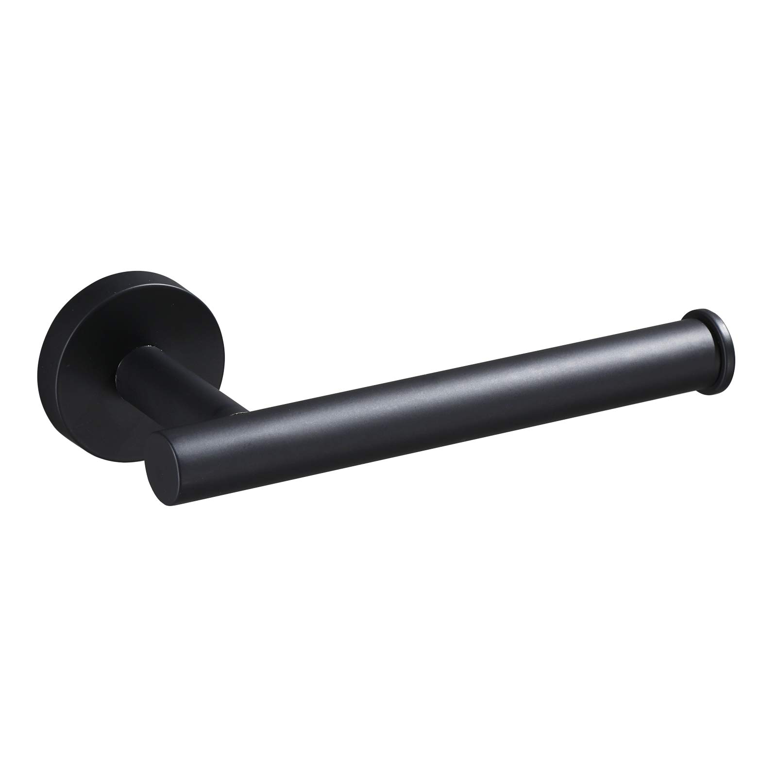 Photo 1 of USHOWER Matte Black Toilet Paper Holder, Wall-Mounted Toilet Roll Holder for Bathroom, Durable SUS304 Stainless Steel, Modern Style