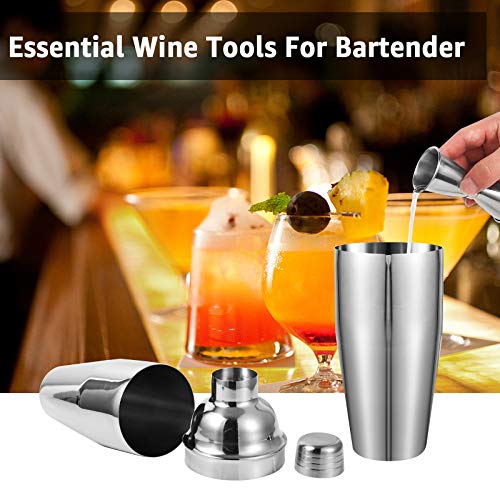 Chyyi Cocktail-Shaker mit Messbecher, professionelles Martini-Bar-Werkzeug-Set, Mixer, kein Auslaufen – Bild 5