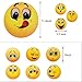 Okloy 10 Large Emoji Faces Wall Graphic Decal Reusable Sticker 3D Cute Skin Multi-size for Notebook / Laotop / Macbook / Windows / Children Room / Unflat Wall Surface