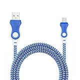 Creazy Universal Micro USB Charger Cable Charging Cord For Android Phone (Blue)