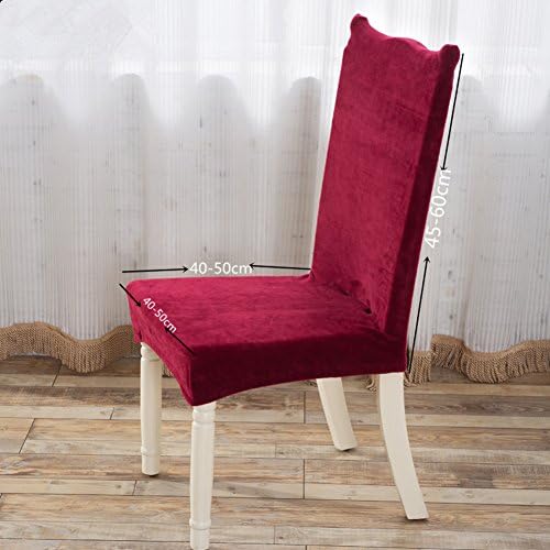 Super/Sure Fit Stretch Removable Washable Polyester Spandex Stretch Short Dining Room Chair Slipcovers Wine Red Pack of 2