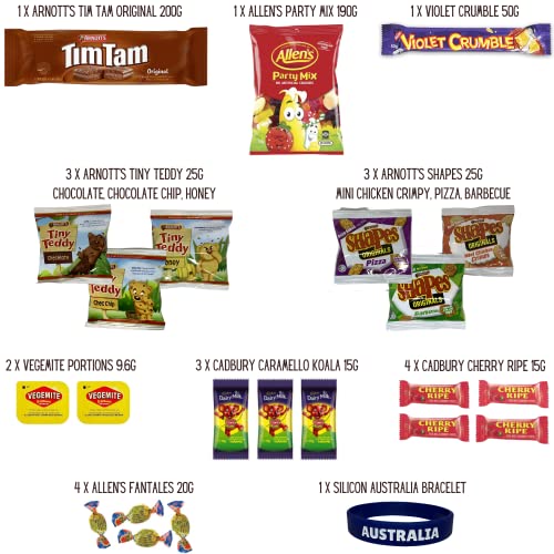 Australian Candy & Snack Box (23 Items) Very Best Australian Food Gift