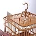 Lianle Breathable Square Bird Travel Cage Bamboo Wood Bird Feeding Cage for Small Birds Parrot – Retro Bamboo Wood Birdcagethumb 4