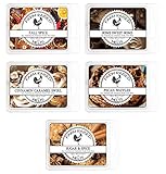 Farm Raised Candles Fall Spice Assorted Bakery Scents Variety Mix 5 Pack.15 Ounces 100% All American Natural Made Paraffin-Free Scented Wax Melt Warmer Cubes. Scented Tarts Vegan