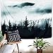 BLEUM CADE Misty Forest Tapestry Mountain Tapestry Wall Hanging Fantastic Fog Magical Trees Tapestry Nature Landscape Tapestry for Bedroom Living Room Dorm (Misty Forest with Mountain, 59.1