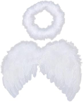 Toogoo Ali Da Angelo Con Aureola Di Piume Per Bambini Da 6 A 18 Mesi Amazon It Giochi E Giocattoli