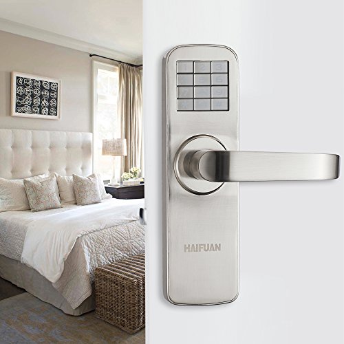 HAIFUAN Security Digital Keyless Code Door Lock, Unlock with Code And Key(HFAM5-R)