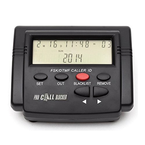 PCheroÂ® Dual Signal FSK/DTMF Phone Call Blocker * Caller ID Display * 1000 Number Capacity - Block Telemarketer Calls, Nuisance Calls, Scammers Calls, All Robo Calls - Giving Back OUR Phone! - [Black]