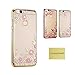Huawei P9 Lite Secret Garden Case, Houshine Glitter Electroplate Bumper Bling Butterfly Garden Soft TPU Silicone Flip Back Cover Case for Huawei P9 Lite, Gold - Pink