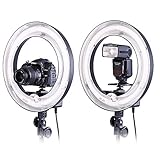 Neewer Camera Photo Video 14 inches/36 centimeters Outer 10 inches/25 centimeters Inner Ring Fluorescent Flash Light for Portrait,Photography and YouTube Vine Video Shooting,50W(400W Equivalent) 5500K