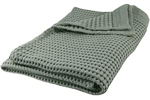 GILDEN TREE Waffle Bath Sheet Quick Dry Towel, Thin Luxury Bath Towels, Bath Sheets 40x80 Large Bath Towels, Modern Style (Sage Grey)