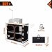 KingCamp Outdoor Portable Cook Station Multifunctional Camping Kitchen Natural Bamboo Oversized Quick Open Easy To Clean Cooking Table with Storage Organizer, Windscreen Hooks for BBQ.