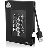 Apricorn 500GB Aegis Padlock Fortress FIPS 140-2 Level 2 Validated 256-Bit Encrypted USB 3.0 Hard Drive with PIN Access (A25-3PL256-500F)