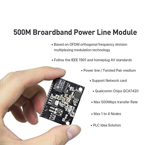 RAKWireless LX200V30 QCA7420 Chips Network Adapter HomePlug AV Standards 500Mbps Broadband Twisted Pair/Ethernet Power line Module