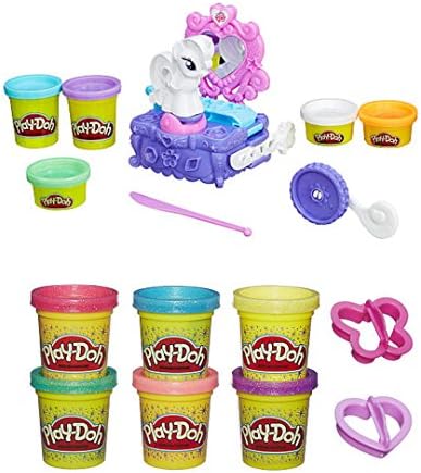 creativity dough set, my little pony PLAY DOH and extra x6 sparkle tubs