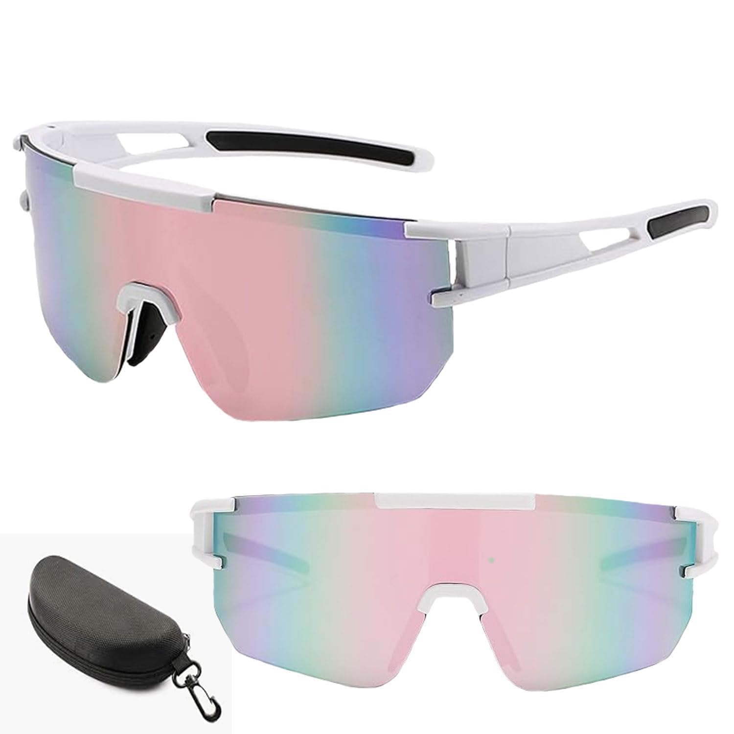 Ricofot Fast Glasses Men 400 UV Protection Sports Sunglasses Suitable for Cycling, Running, Climbing, Driving and Fishing