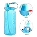 GTI 1.5L Large Capacity Sports Water Bottle, BPA Free 1.5 Liter 50 oz Wide Mouth Portable Big Plastic Bottle Leak Proof Space Cup Travel Mugs with Scale Straw Strap