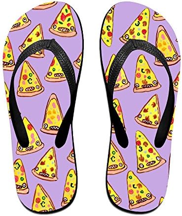 GuiJia Ye Pizza Party Unisex Flip Flops Casual EVA Non-Slip Pool Sandal Summer Outdoor Beach Sandals