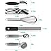 Vremi 15 Piece Kitchen Gadgets Set - 5 pc Cooking Utensils 4 pc Measuring Cups with Whisk Can Opener Pizza Cutter Cheese Grater Ice Cream Scoop Veggie Peeler - Small Prep Tools for Camping or Travel