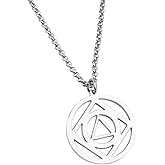 AA & NA Necklace Anonymous Dual Symbol Alcoholics Anonymous Narcotics Anonymous Jewelry Sorority Gift (Necklace)