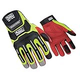Ringers Gloves R-14 Mechanics HiVis Glove, Visibility and Hand Protection, Large