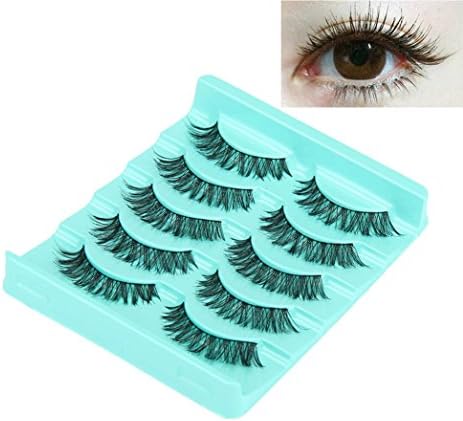 DRACLE Fashion Eye Lashes, 5 Pair Ultra-thin Eye Lashes 3D Reusable False Eyelashes (A)