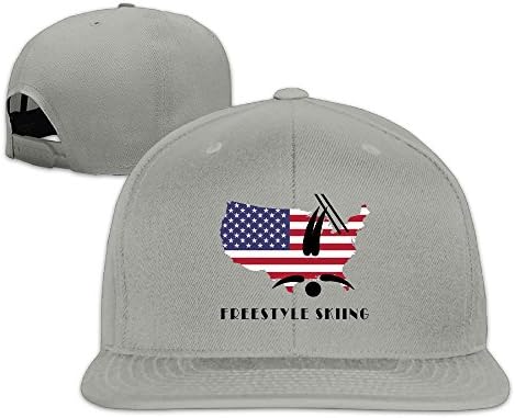 DE43sd Caps American Flag Freestyle Skiing Unisex Low Profile Caps Adjustable Activities Hats