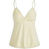 SHENHE Women's Lace Tank Top Babydoll V Neck Sleeveless Flowy Lace Cami Sexy Peplum Tops