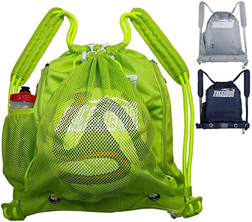 Tigerbro Soccer Backpack for Youth Kids Girls Boys Women Men Sports Bag for Basketball Football with Ball Holder Shoe Compartment Waterproof