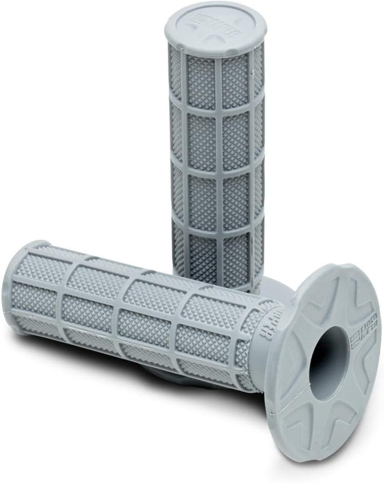 ProTaper Soft Light Grey Single Density Full-Waffle MX Grips Pair Custom Kraton Rubber Compound 024835