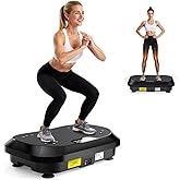 Vibration Plate Exercise Machine, Vibrating Plate for Lymphatic Drainage Weight Loss with 200 Power Motor, Shake Plate with 120 Adjustable Speeds, Whole Body Vibration Platform Machines for Women Men