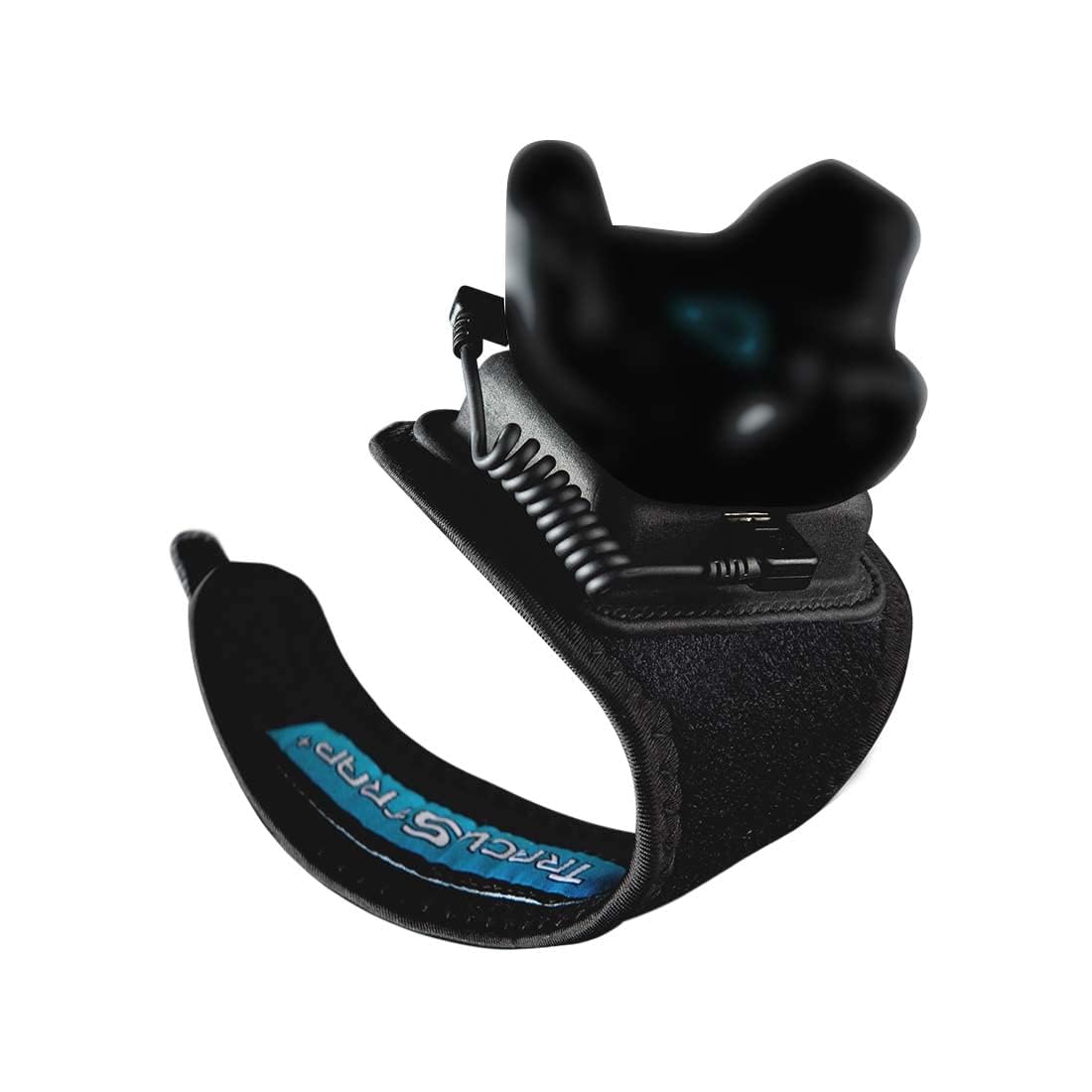 Rebuff Reality TrackStrap Plus Foot – Breathable Padded Leg Strap for Vive Ultimate 3.0/2.0 & Tundra Tracker, Adjustable VR Motion Accessory, with USB-C Cable, Black, 1 Pack (Trackers Not Included)
