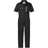 SUSHIMIAN Mens Short Sleeve Coveralls Work Mechanics Jumpsuit Summer Overall Work Suit Breathable Crawl Suit Coverall