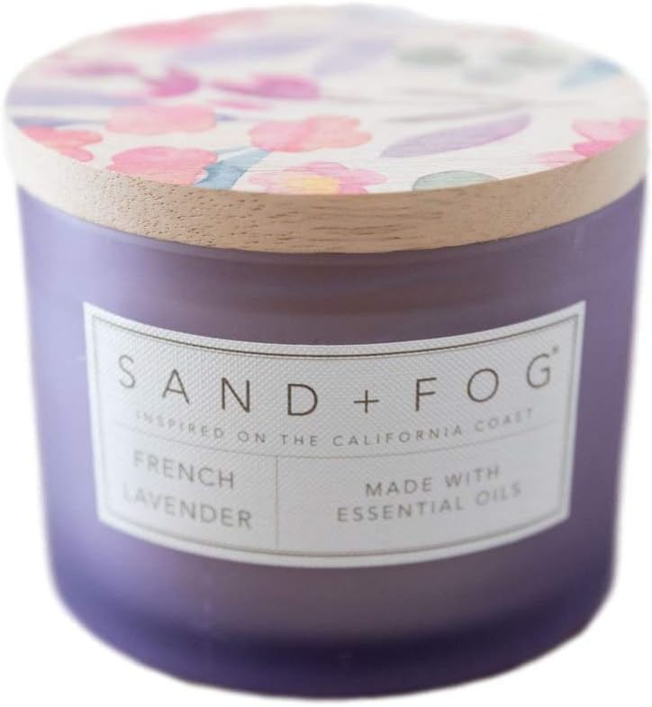 Sand + Fog French Lavender Double Wick Soy Wax Blend Candle