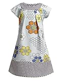 Arshiner Little Girls Floral Printed Short Sleeve Casual Dress