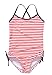 ALove Big Girls One Piece Striped Swimsuit Cross Back Swimming Costume