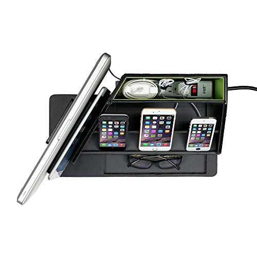 Great Useful Stuff G.U.S. All-in-One Charging Station, Valet, and Desktop Organizer - Multiple Finishes Available. for Laptops, Tablets, Phone and Wearable Technology