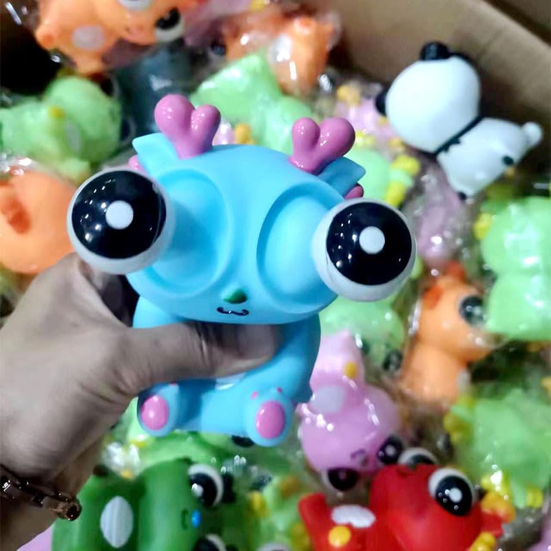 Photo 1 of ??? Decompress The Eye Blowing Panda??? Eye Popping Dragon ??? Fun Eye Blowing Toy, Suitable for Workplace Stress Relief, Office, Birthday Gifts, Party Gifts, Decorations or Small Gifts (Blue)