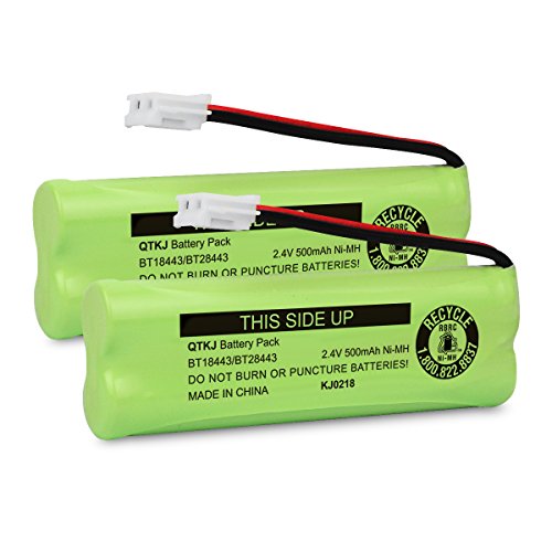 QTKJ BT18443 BT28443 89-1337-00-00 Cordless Phone Battery for VTech LS-6115 LS-6117 LS-6125 LS6126 LS6225 LS6205 LS6217 LS-6205 LS-6215 89133700 Cordless Handsets (2-Pack) - Thumbnail 7
