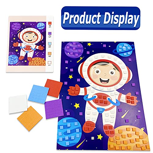 Mosaic Sticker Art Kits for Kids Foam Craft Stickers Mosaics Pictures DIY StickerbyNumber