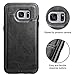 HianDier Wallet Case for Galaxy S7 Edge, Slim Protective Case with Credit Card Slot Holder Flip Folio Soft PU Leather Magnetic Closure Cover Case Compatible with Samsung Galaxy S7 Edge, Black