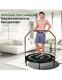 ANCHEER Foldable 40" Mini Trampoline Rebounder, Max Load 300lbs Rebounder Trampoline Exercise Fitness Trampoline for Indoor Garden Workout Cardio