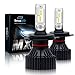 SiriusLED MX 8000 Lumen ZES Chip Extremely Bright LED Headlight Fog Lamp Conversion Kit Pure White 6500K Size 9003 (H4) Set of 2